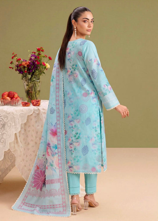 Azure Haze Lawn Suit – 3 Piece Unstitched