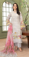 Grey Mist Lawn Suit – 3 Piece Unstitched