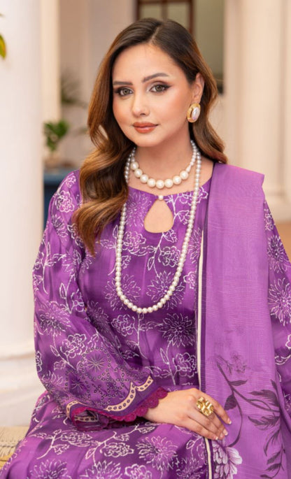Gul-e-Baran — Premium Unstitched 3-Piece by House of Ayra