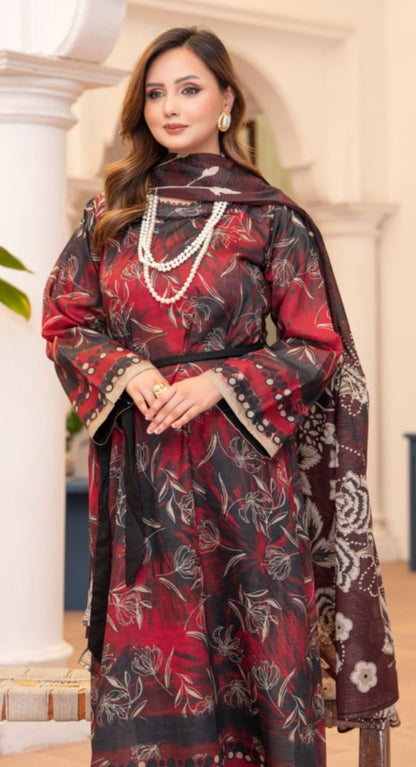 Siyah Suroor — Premium Unstitched 3-Piece by House of Ayra