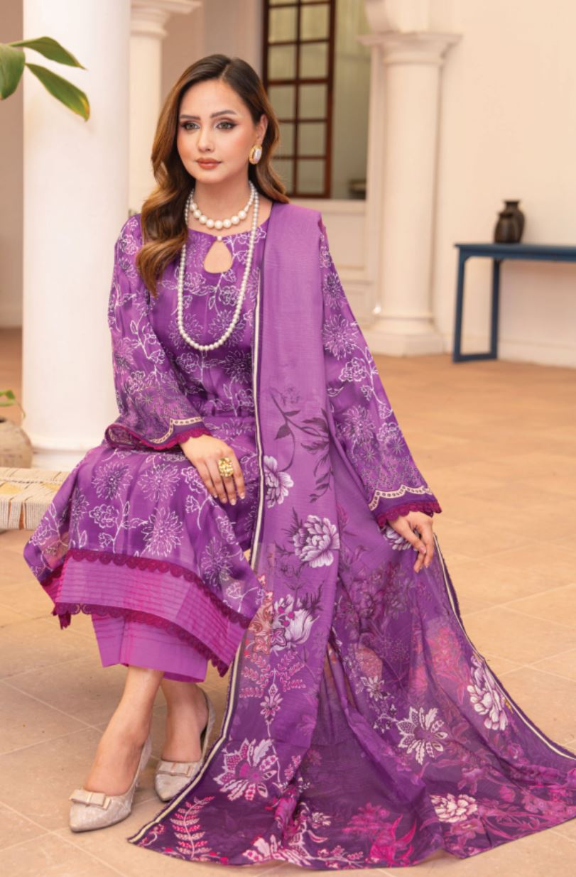 Gul-e-Baran — Premium Unstitched 3-Piece by House of Ayra