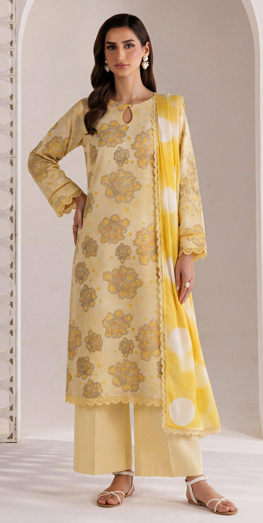 Amber Glow Lawn Suit – 3 Piece Unstitched