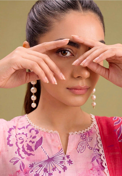 Blush Romance Lawn Suit – 3 Piece Unstitched