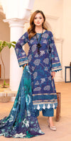 Dusk Sapphire Lawn Suit – 3 Piece Unstitched