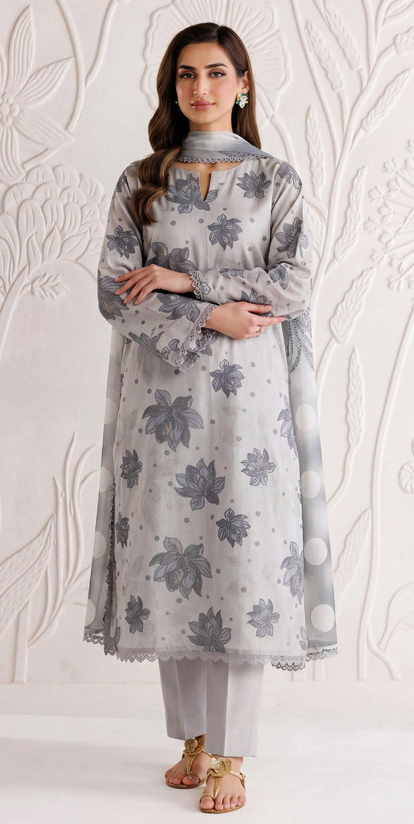 Dusk Whisper Lawn Suit – 3 Piece Unstitched