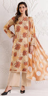 Earthy Bloom Lawn Suit – 3 Piece Unstitched