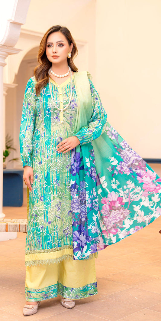 Emerald Baagh Lawn Suit – 3 Piece Unstitched