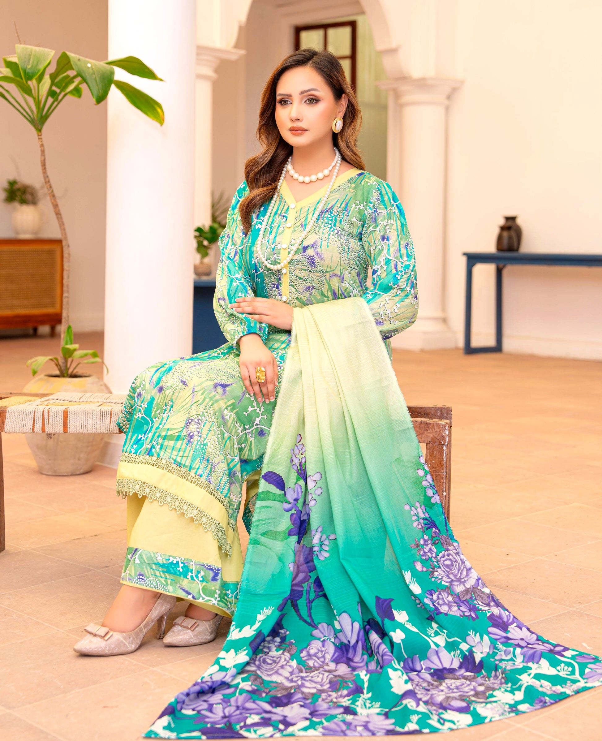Emerald Baagh Lawn Suit – 3 Piece Unstitched