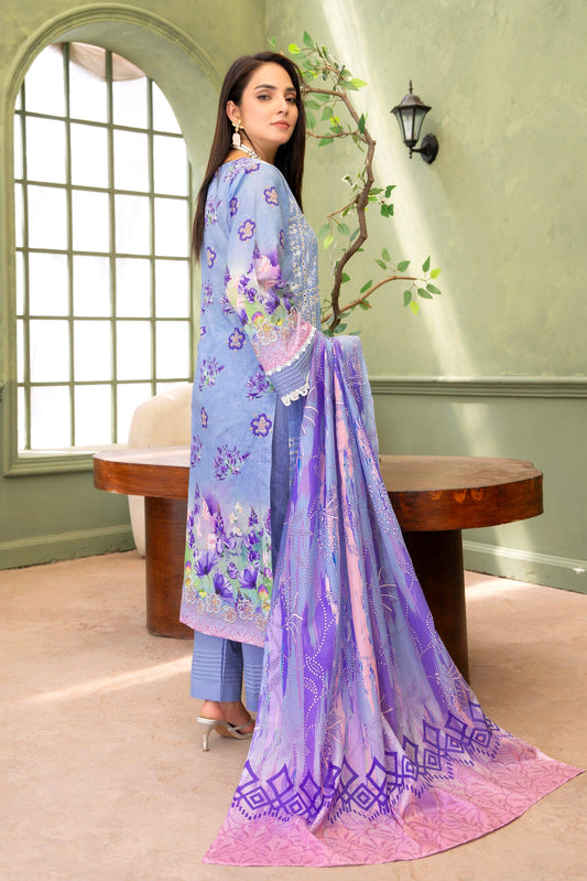 Sky Aura Lawn Suit – 3 Piece Unstitched