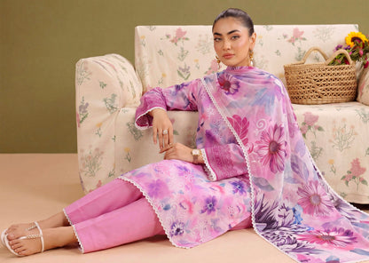 Lavender Mist Lawn Suit – 3 Piece Unstitched