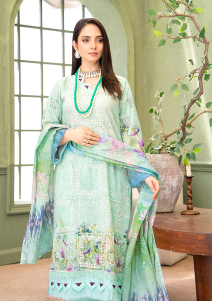 Mint Fiza Lawn Suit – 3 Piece Unstitched 5