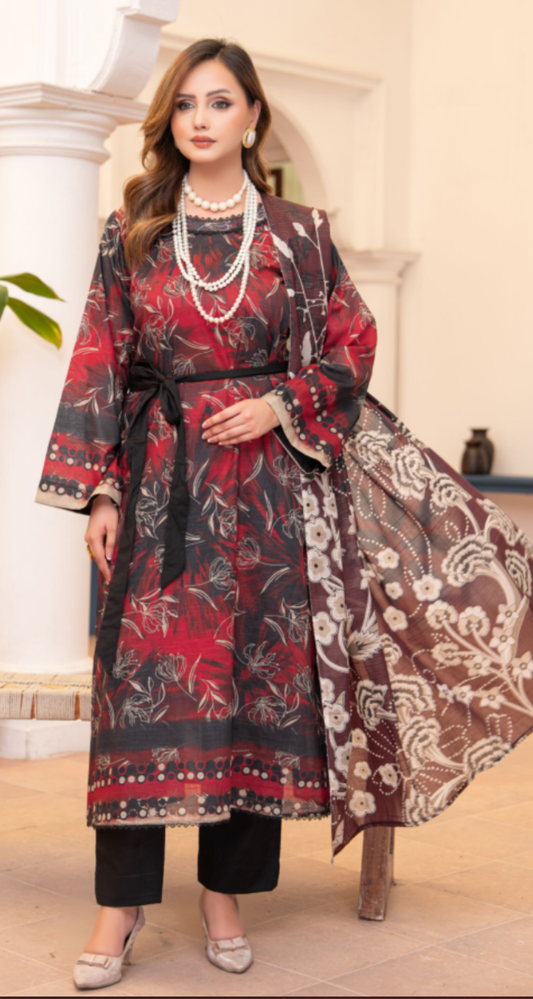 Siyah Suroor — Premium Unstitched 3-Piece by House of Ayra