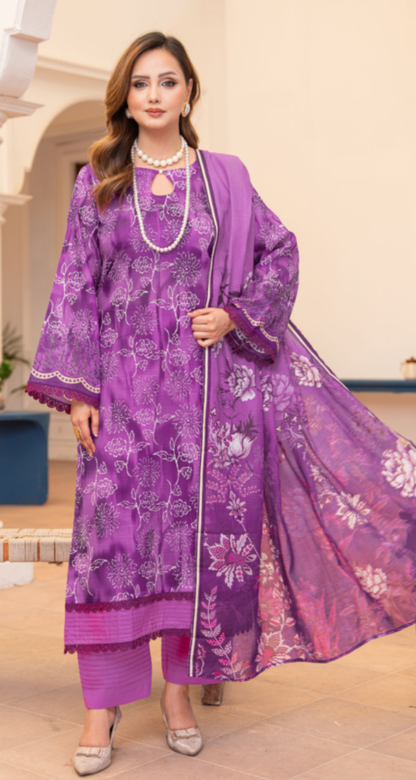 Gul-e-Baran — Premium Unstitched 3-Piece by House of Ayra