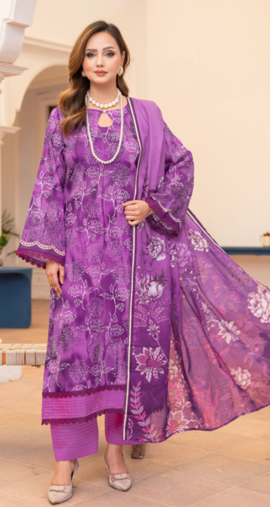 Gul-e-Baran — Premium Unstitched 3-Piece by House of Ayra