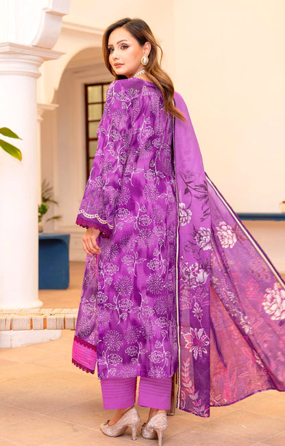 Velvet Iris Lawn Suit – 3 Piece Unstitched